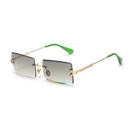 Rimless Rectangle Sunglasses Square Fashion Hip-hop Sunglasses Tide Ins Retro Street Beat Cut Edge Sunglasses