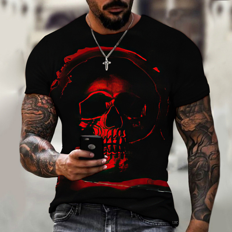 Summer Men’s 3D Digital Printing T-shirt Short Sleeve